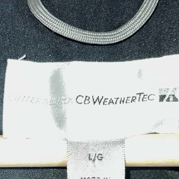 Cutter & Buck Weathertec Black gray full zip windbreaker jacket large L B47 - Picture 2 of 4